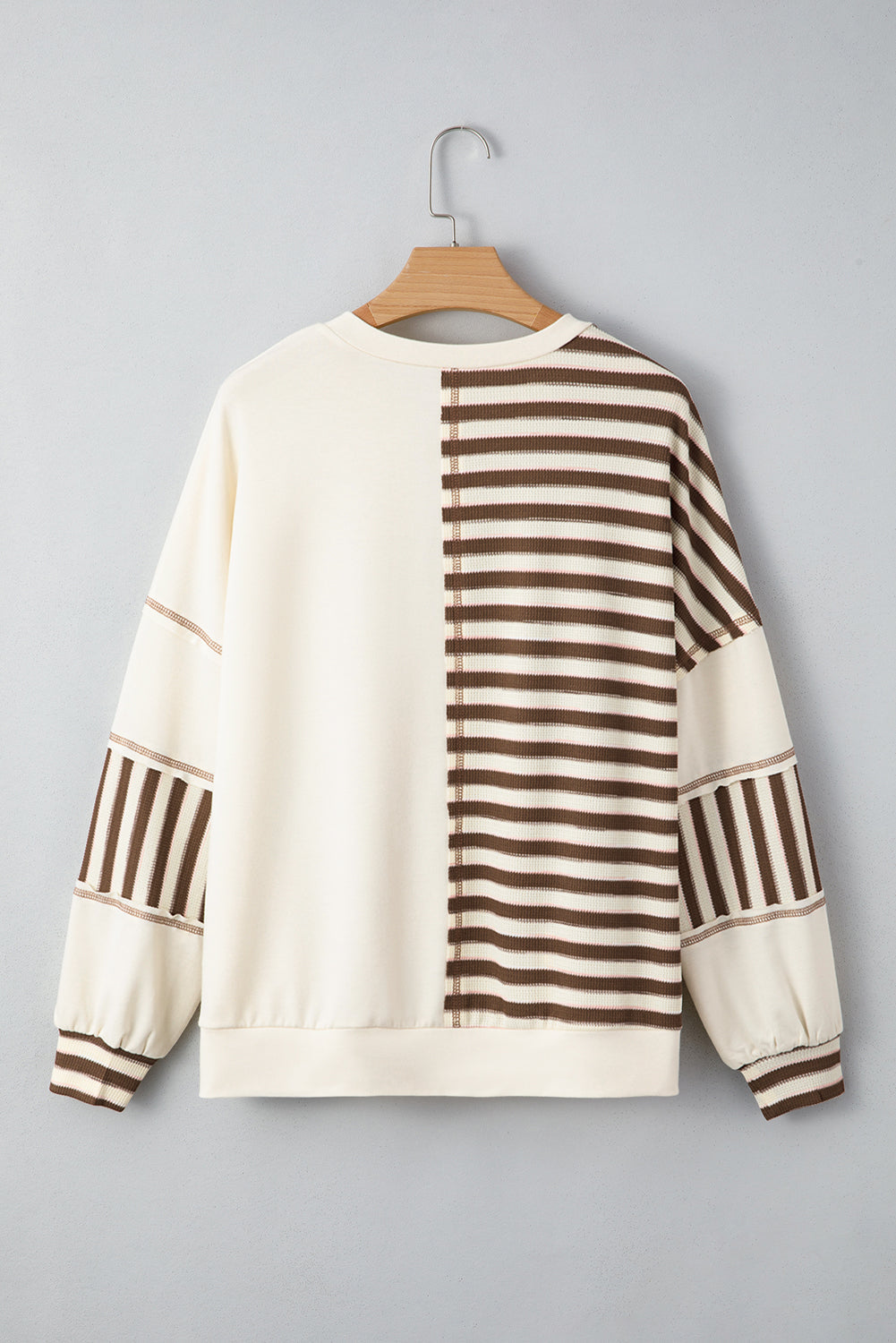 Ariana Stripe Stitched Oversized Sweatshirt