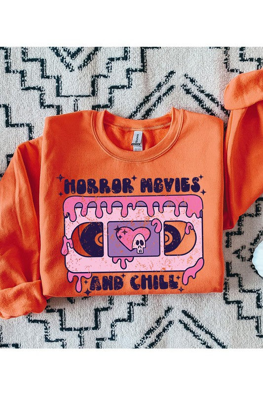 Horror Movies and Chill Sweatshirt - Summer at Payton's Online Boutique