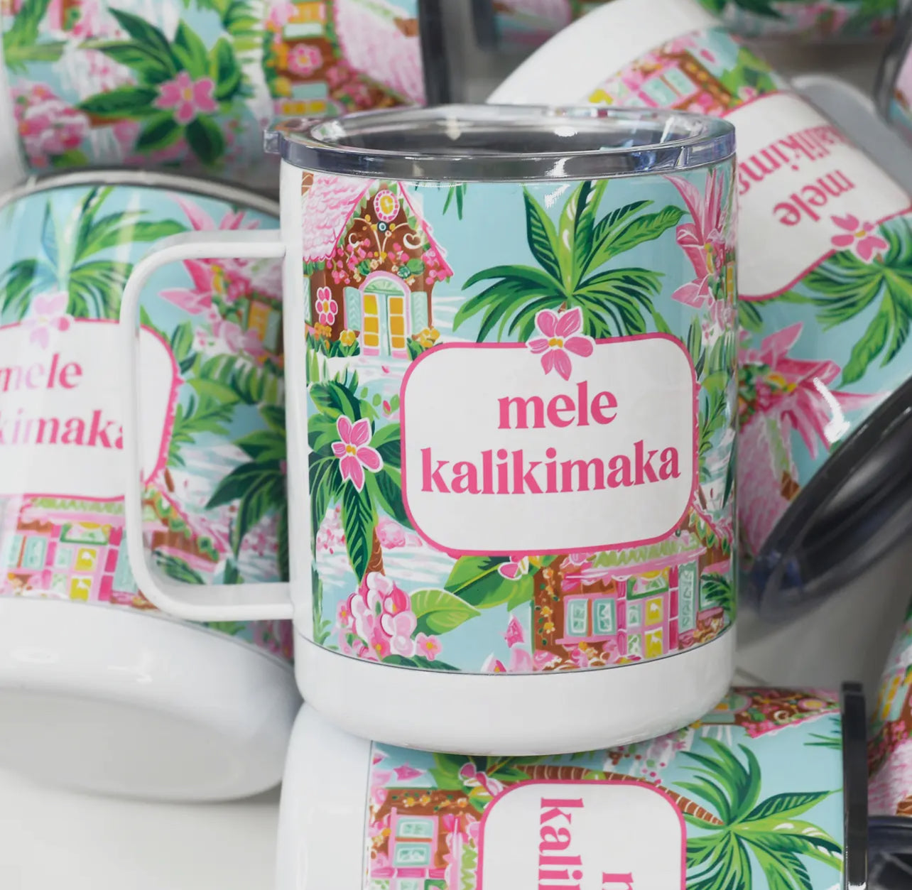 Mele Kalikimaka Christmas Travel Cup, Christmas Tumbler - Summer at Payton's Online Boutique