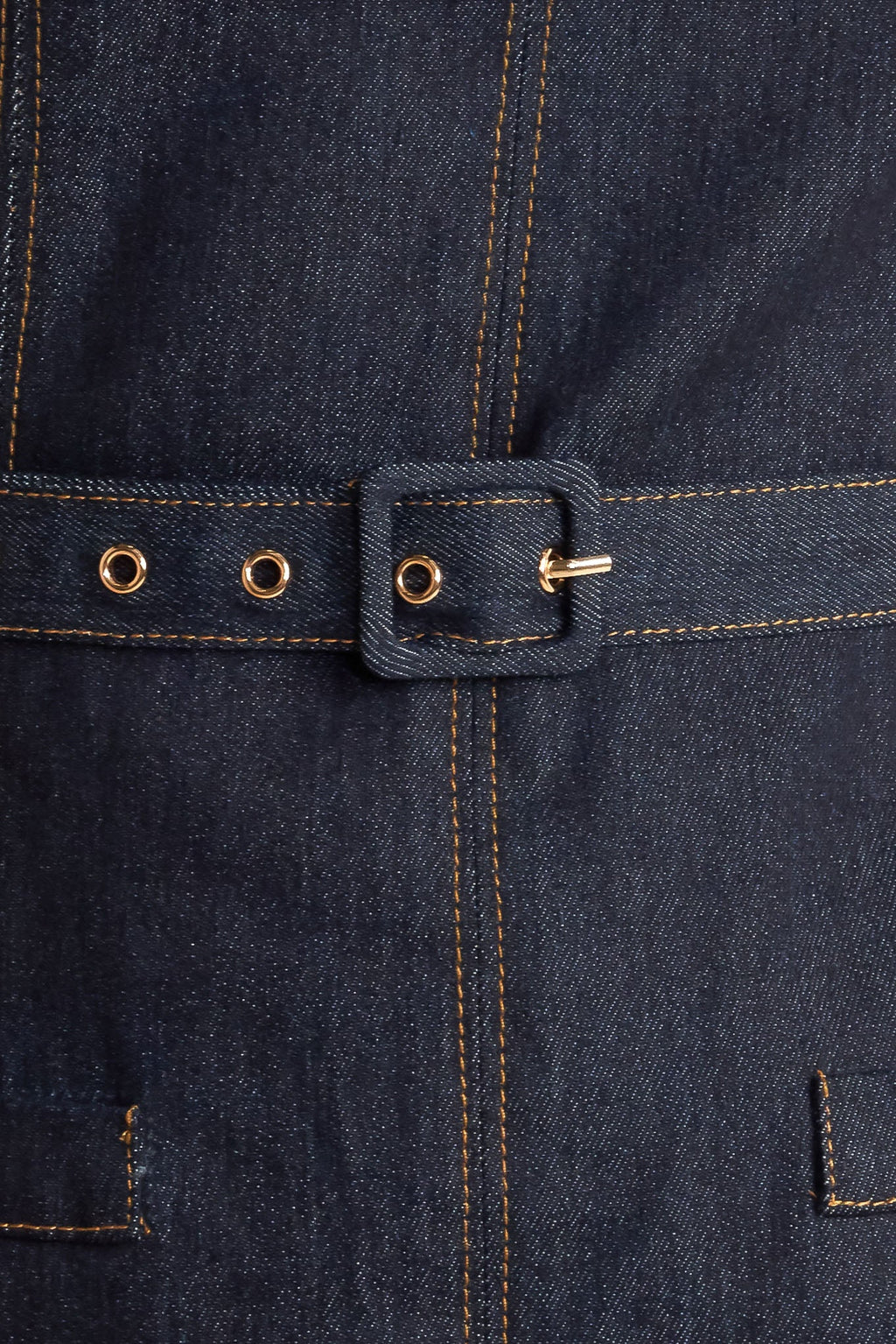 MODERN DARK DENIM MIDI DRESS