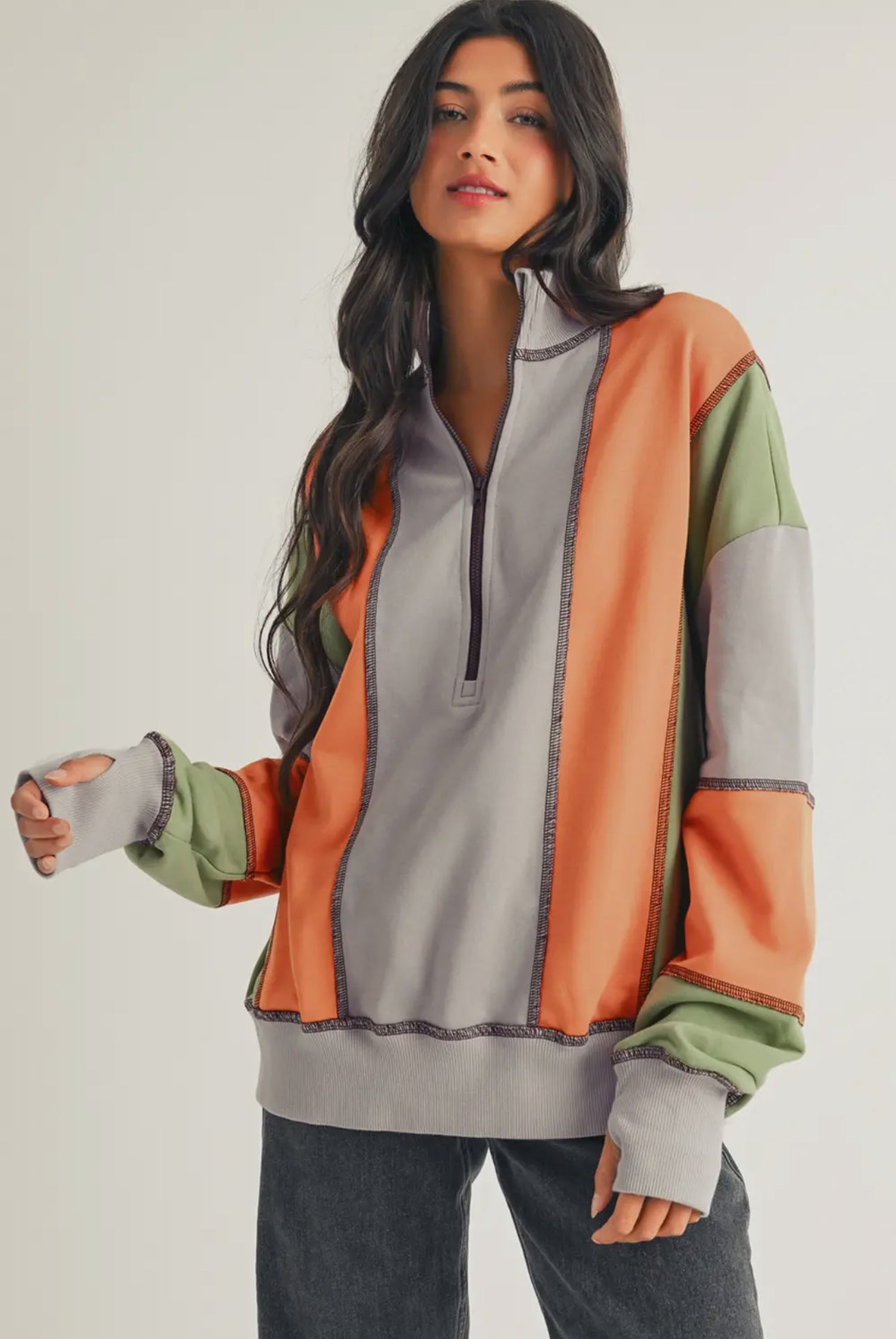 Color Block Comfort Pullover