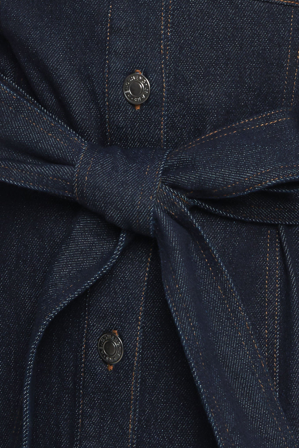 HOLIDAY DARK INDIGO DENIM MINI DRESS