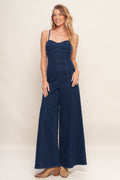 TRENDSETTING MEDIUM INDIGO DENIM JUMPSUIT - Summer at Payton's Online Boutique