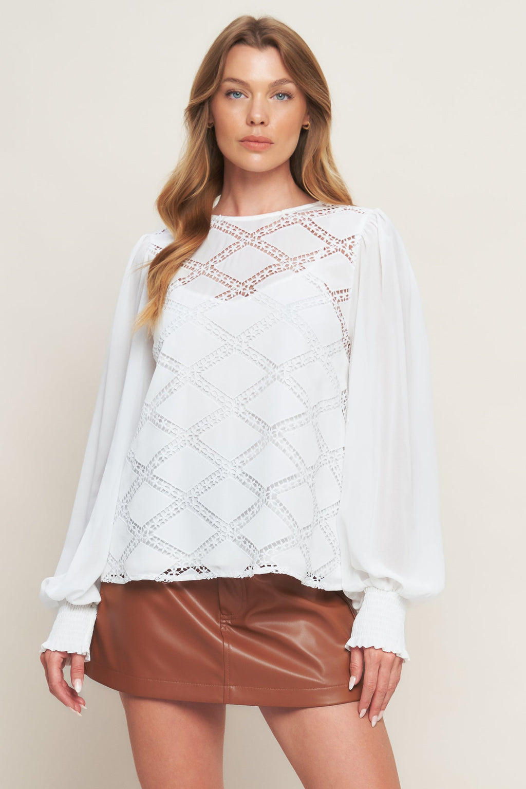 WEEKEND WANDERER WOVEN TOP