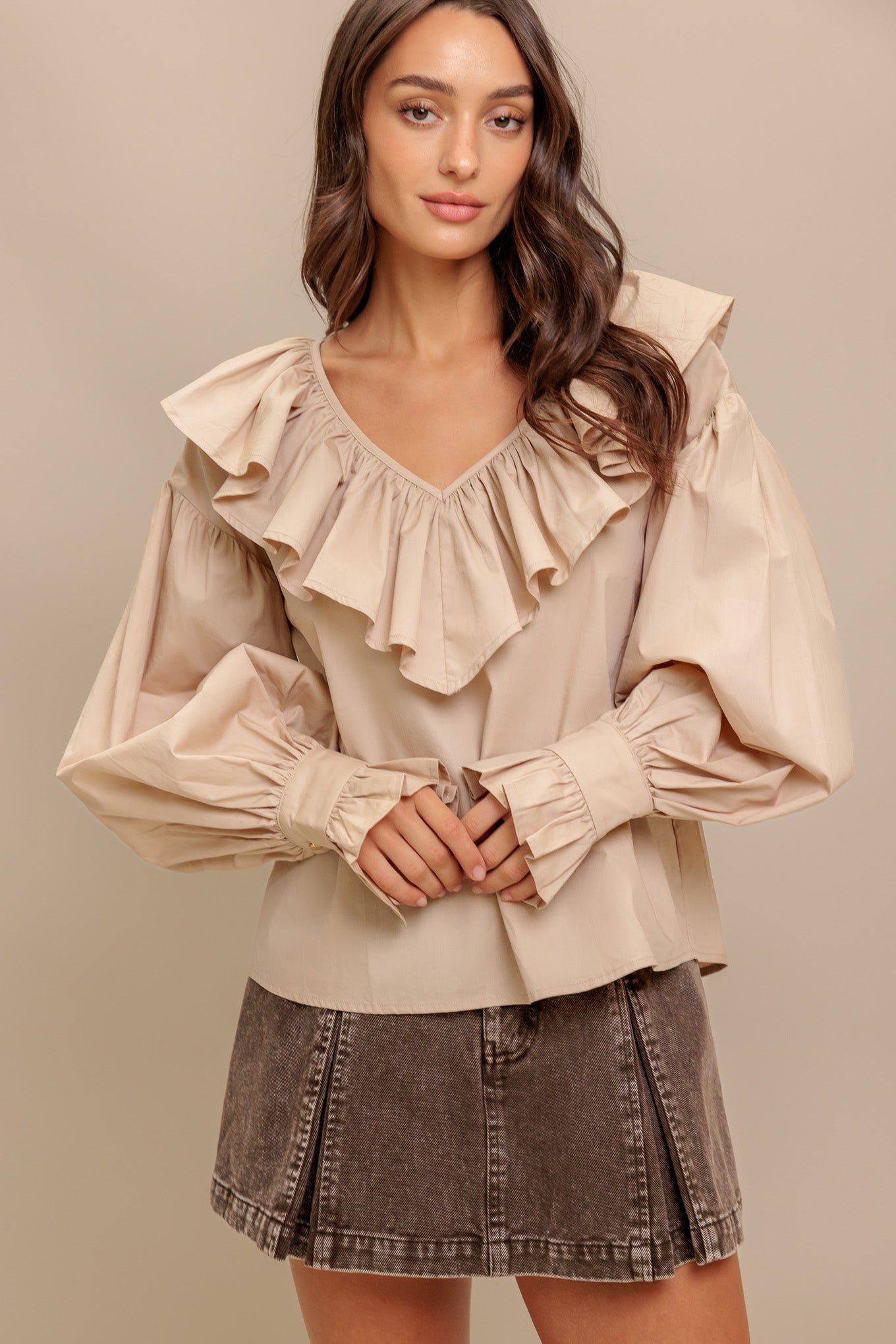 COUTURE CODE WOVEN TOP