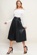 YOU FILL MY LIFE WITH LEATHER MIDI SKIRT - Summer at Payton's Online Boutique