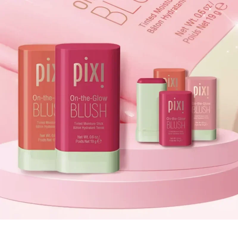 Pixi Make Up Functional Blush Stick Easy Color Rouge Blusher Cream Waterproof High Color Rendering Brightening Skin Tone Hot