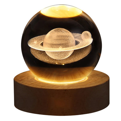 LED Crystal Ball Glowing Galaxy Lamp