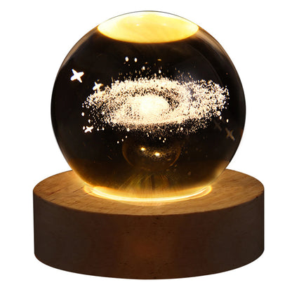 LED Crystal Ball Glowing Galaxy Lamp