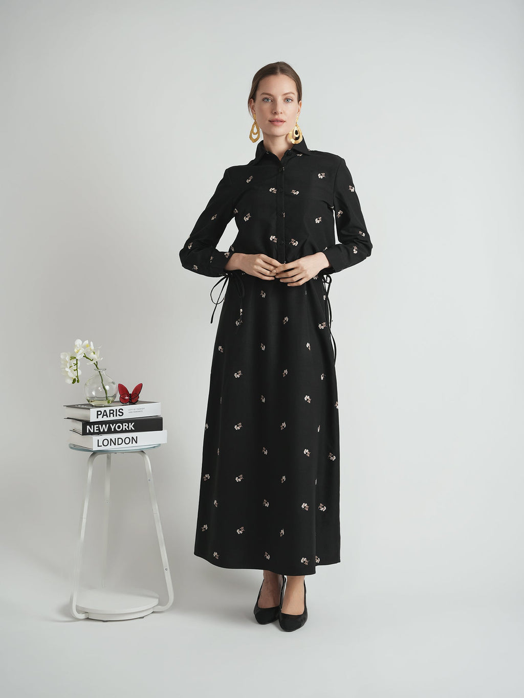 Embroidered Crape Jumper