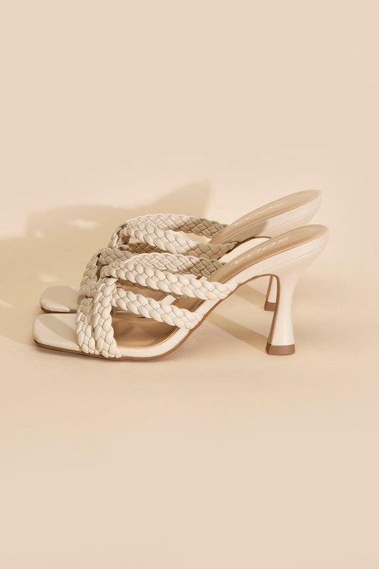 Kellan Double Cross Braided Heels