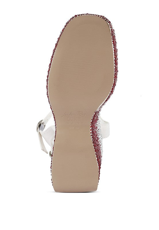 Richness Embellished High Wedge Sandals - Summer at Payton's Online Boutique
