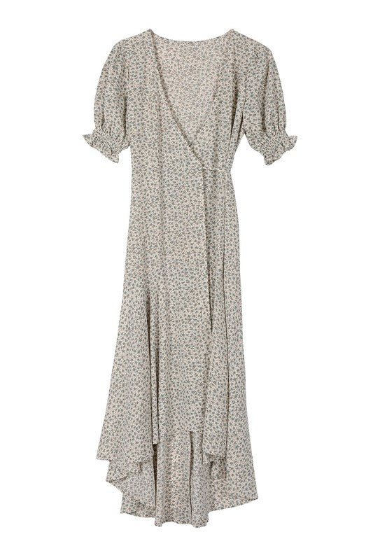SS V neck wrap dress - Summer at Payton's Online Boutique