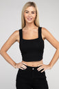 Cotton Square Neck Cropped Cami Top - Summer at Payton's Online Boutique