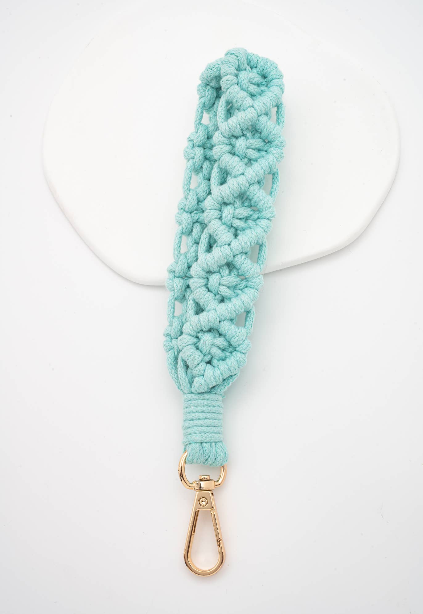 Mint Macramé Wrist Strap