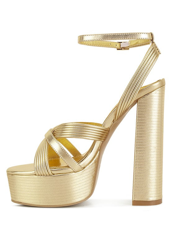 Splendid Cross Strap High Heeled Sandals - Summer at Payton's Online Boutique