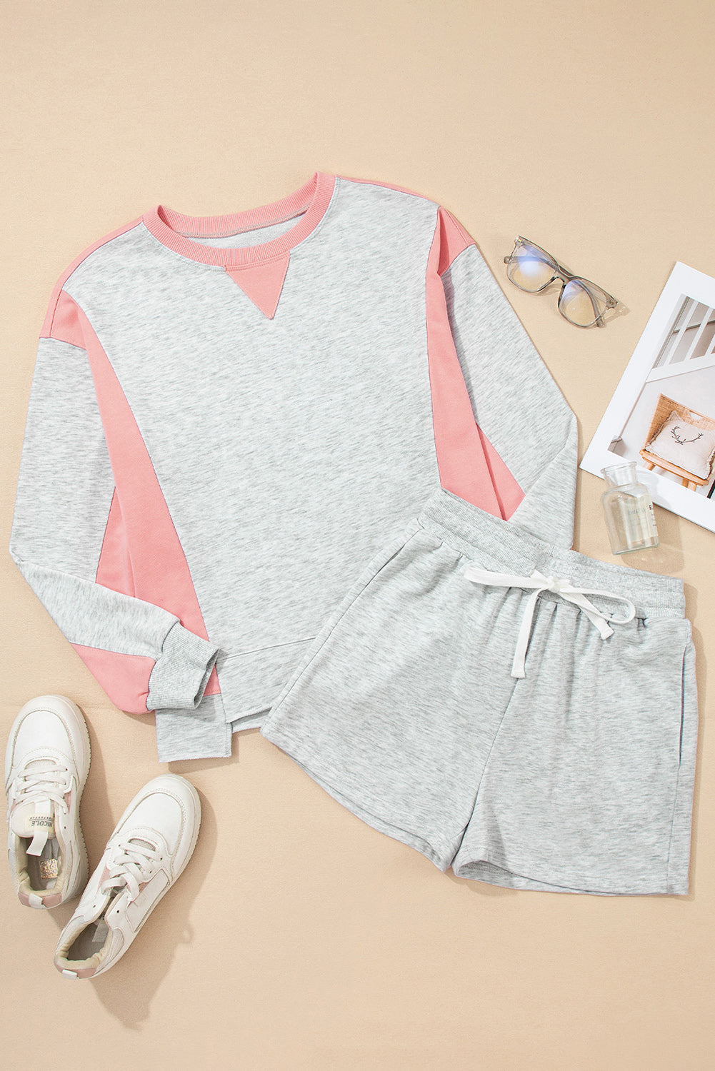Charlie Raw Hem Pullover and Casual Shorts Set