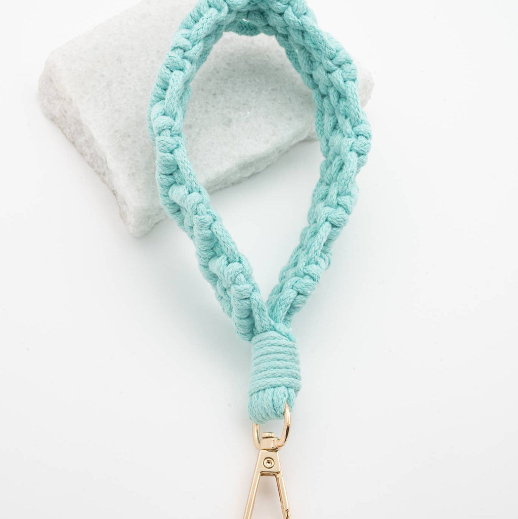 Mint Macramé Wrist Strap