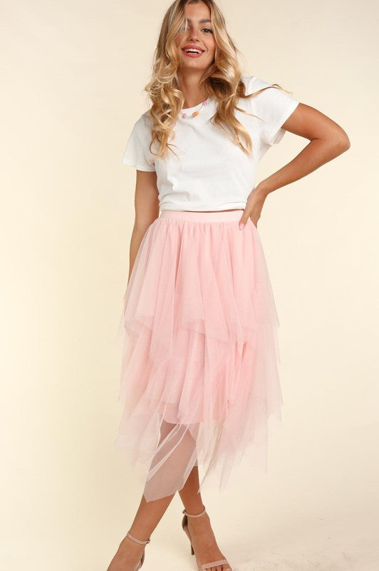 Tulle Midi Skirt