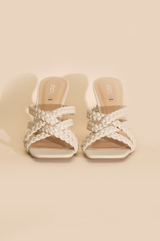 Kellan Double Cross Braided Heels