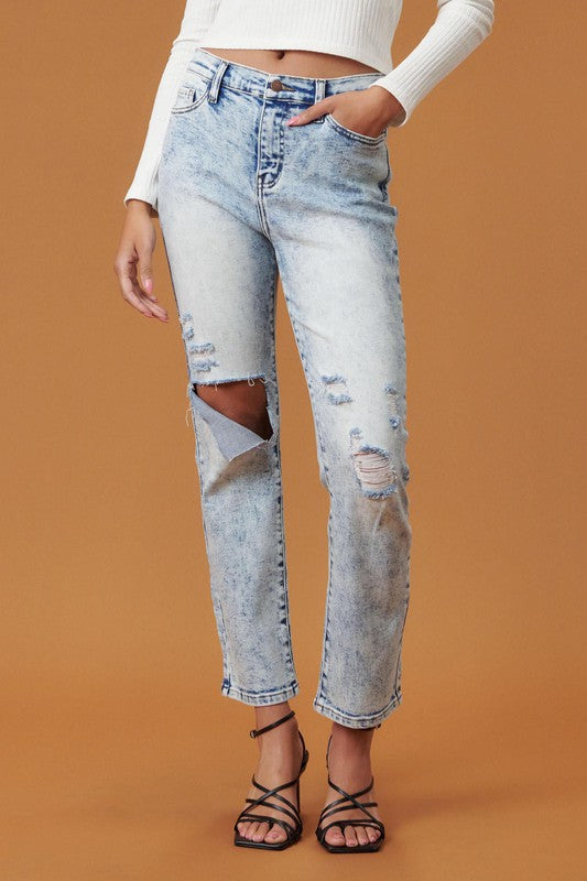 High Rise Distressed Skinny - Summer at Payton's Online Boutique