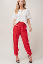 Soft Tencel Drawstring Cargo Joggers - Summer at Payton's Online Boutique