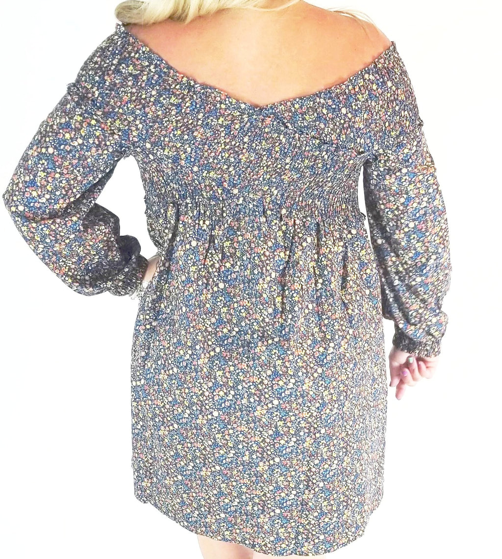 Tatiana Printed Off The Shoulder Dress - Payton's Online Boutique