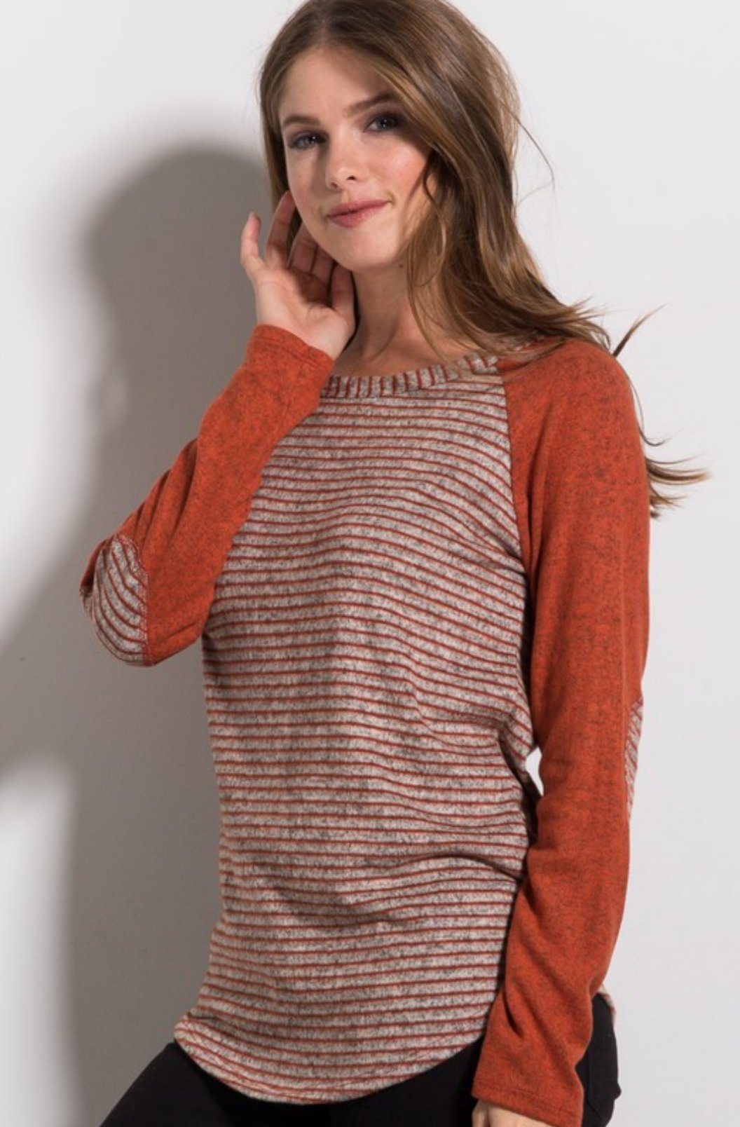 Rusted Striped Top - Payton's Online Boutique