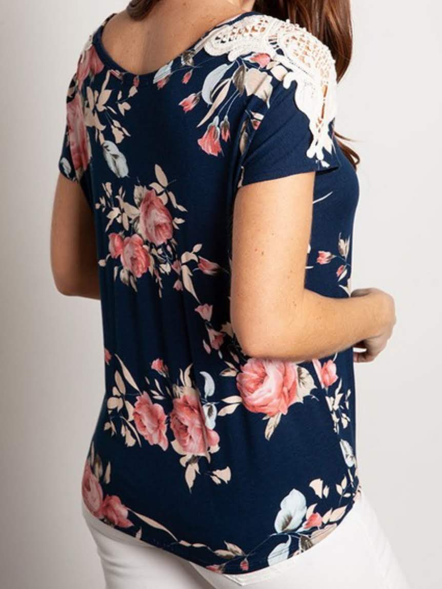 Knot Your Floral Top - Payton's Online Boutique