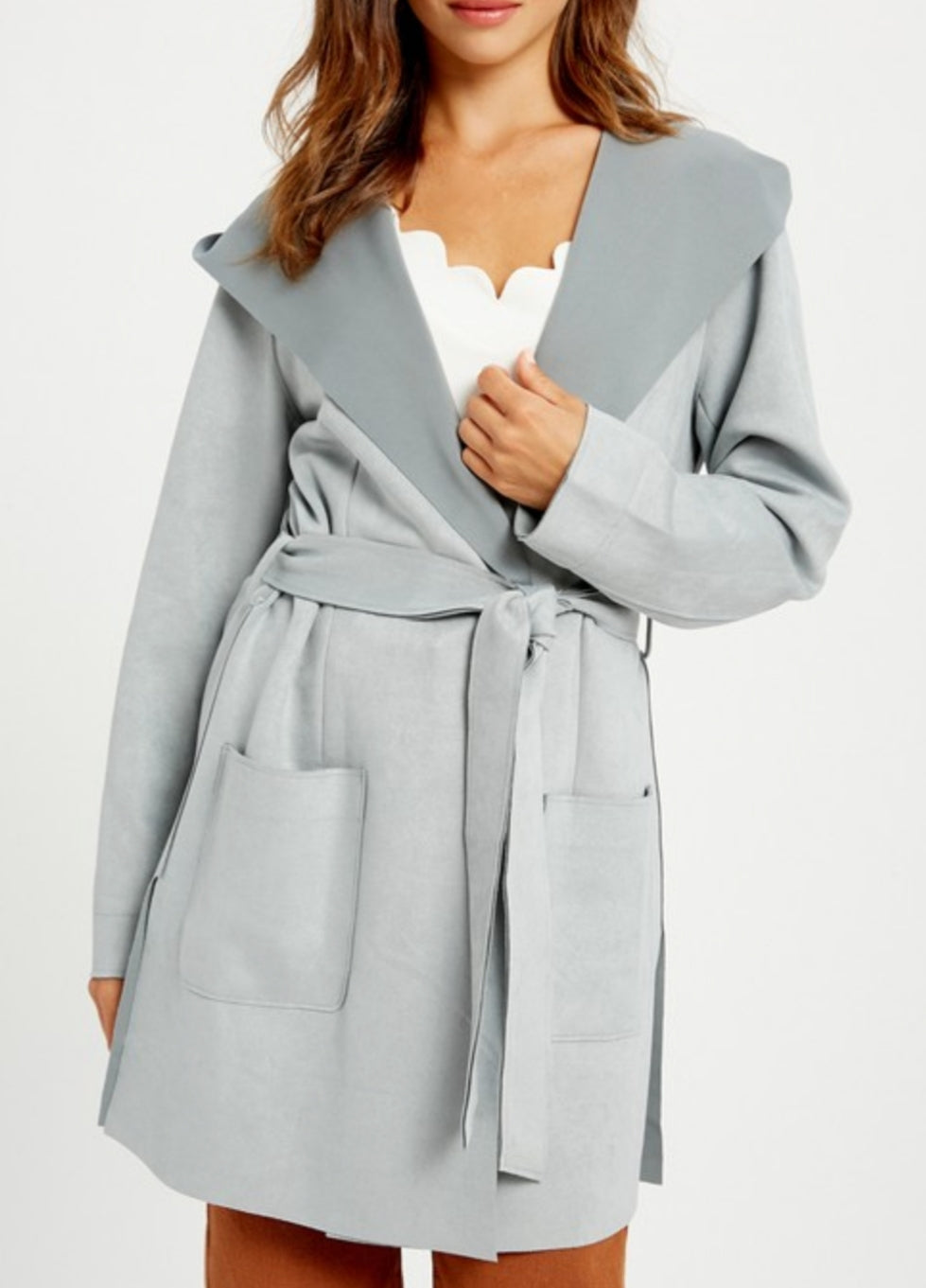 Grey Suede Jacket - Payton's Online Boutique