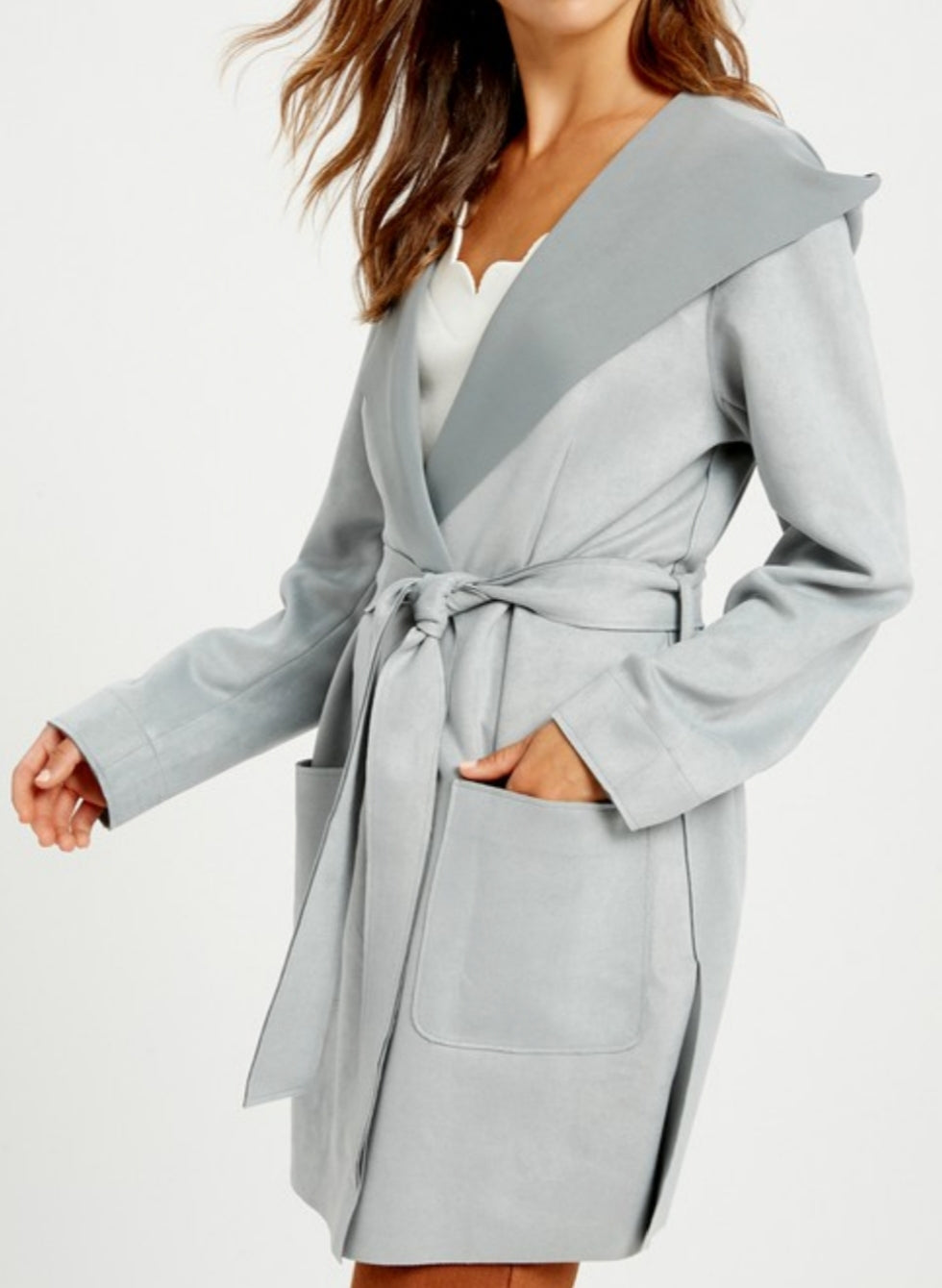 Grey Suede Jacket - Payton's Online Boutique
