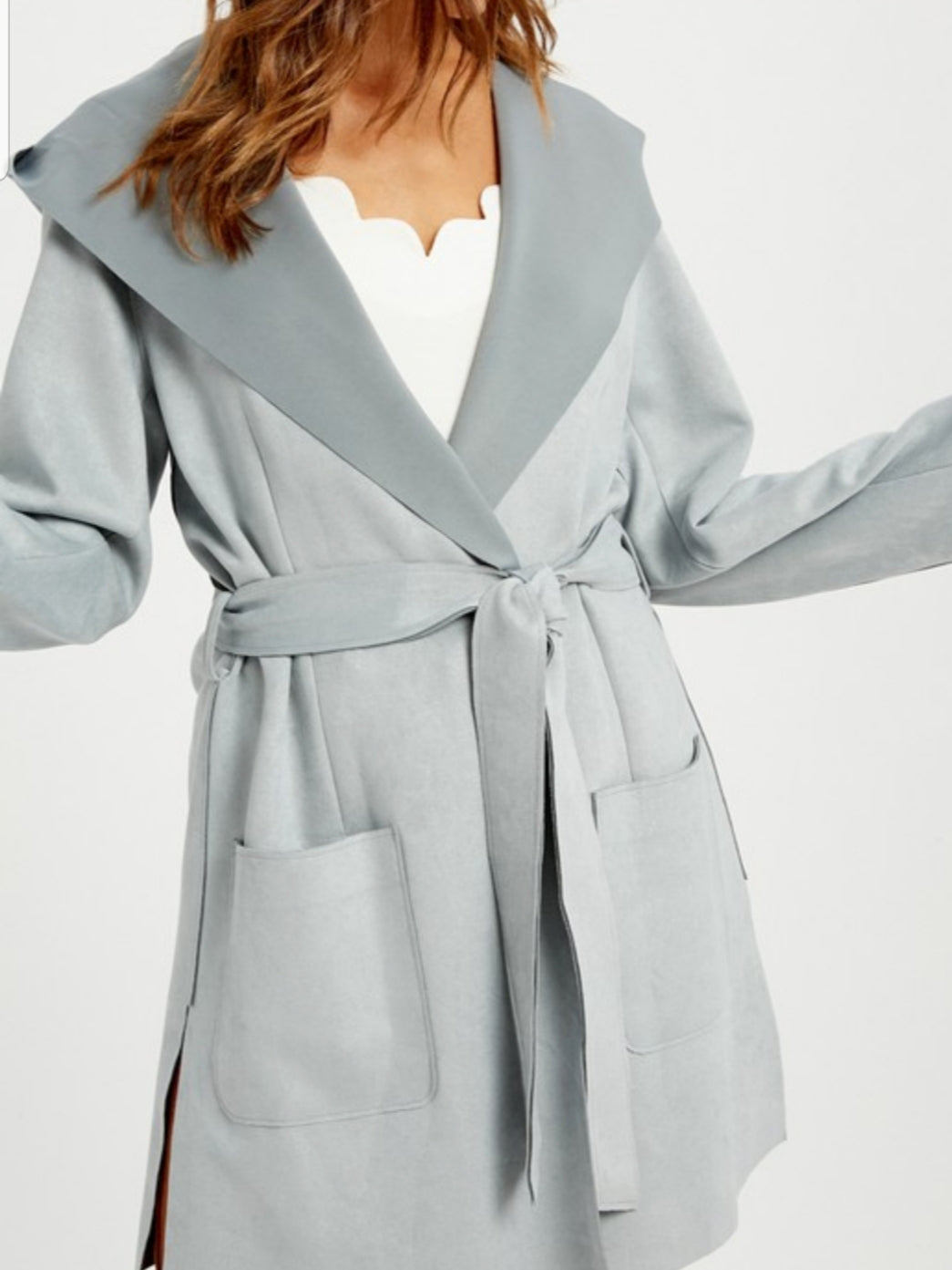 Grey Suede Jacket - Payton's Online Boutique