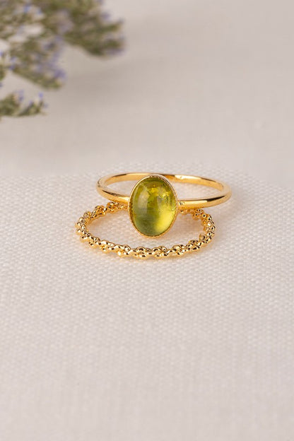 Natural stone ring set - Summer at Payton's Online Boutique