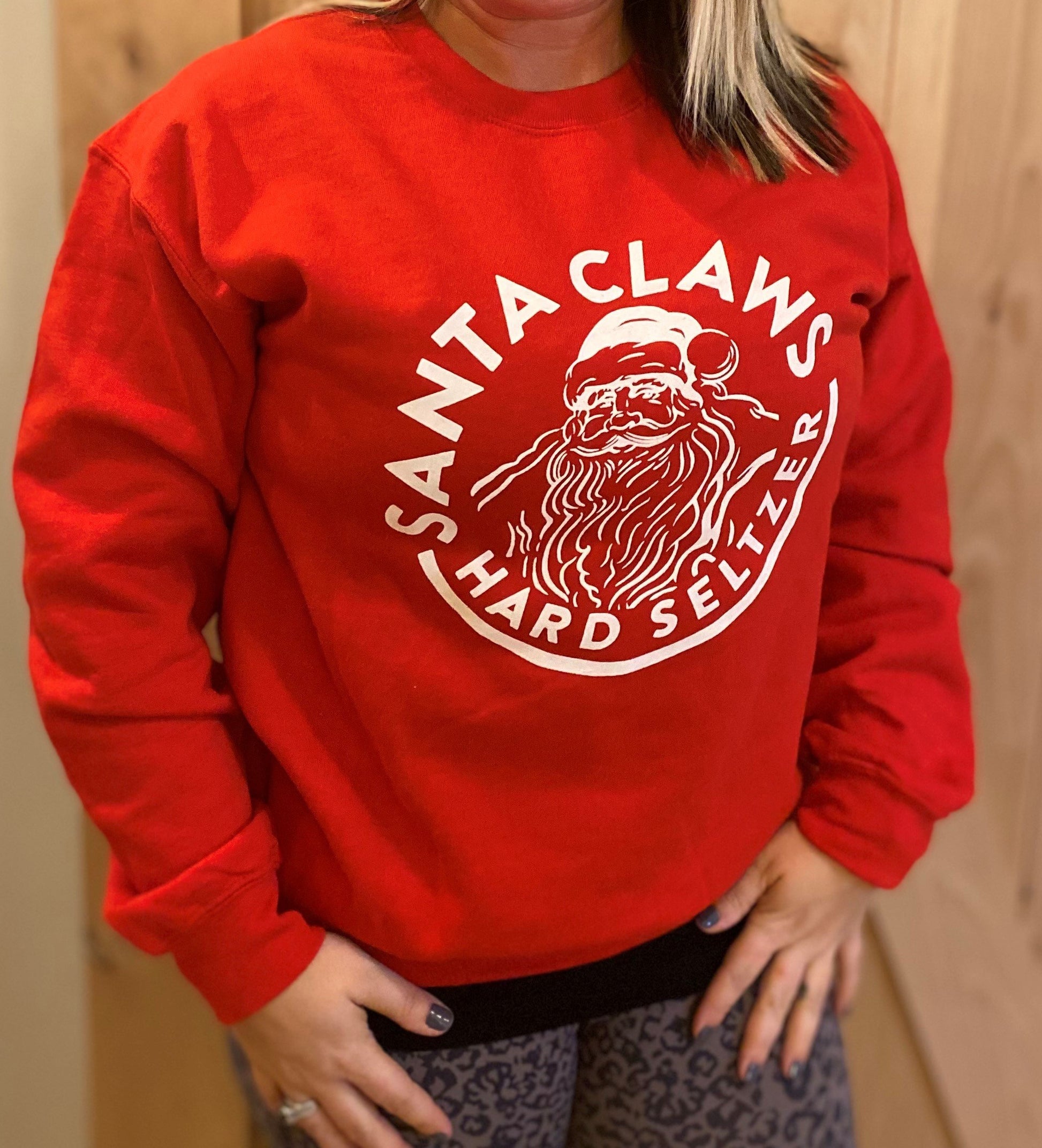 Santa Claws Sweatshirt-Red - Summer at Payton's Online Boutique