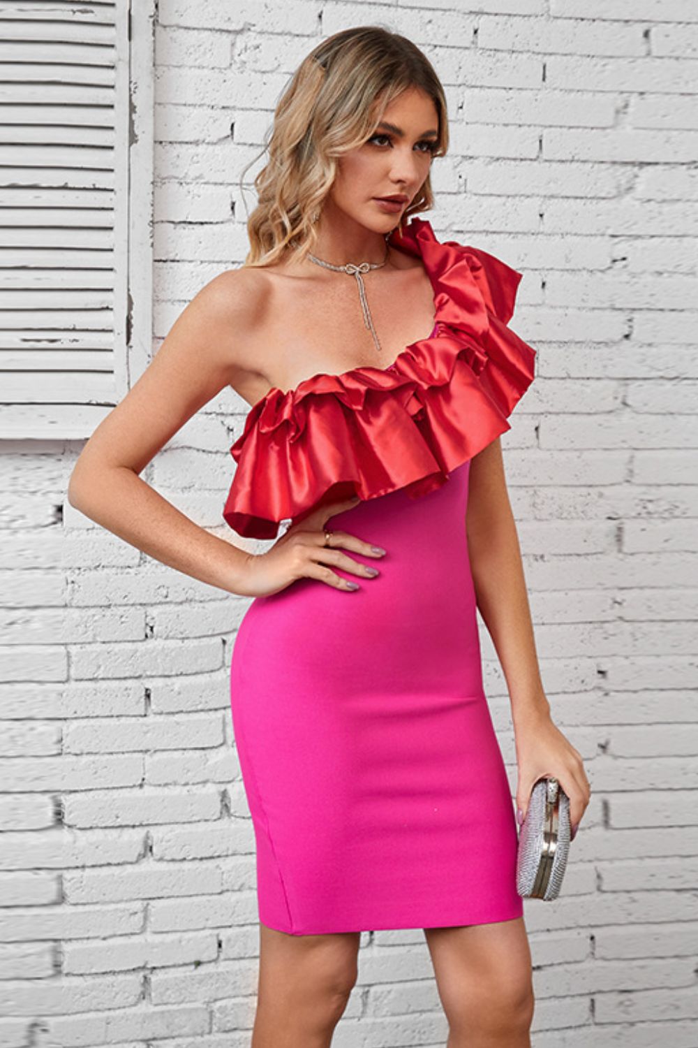 Ruffled One-Shoulder Bodycon Dress - Summer at Payton's Online Boutique