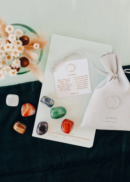 Chakra Crystal Kit with drawstring bag