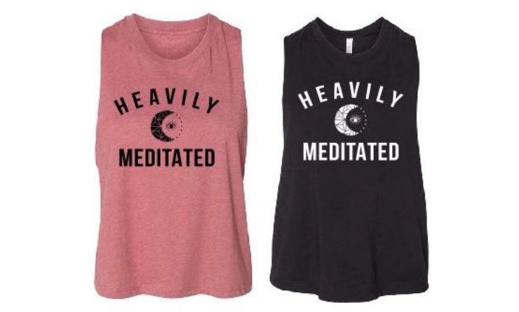 Heavily Meditated Crop Racerback Tank - Summer at Payton's Online Boutique