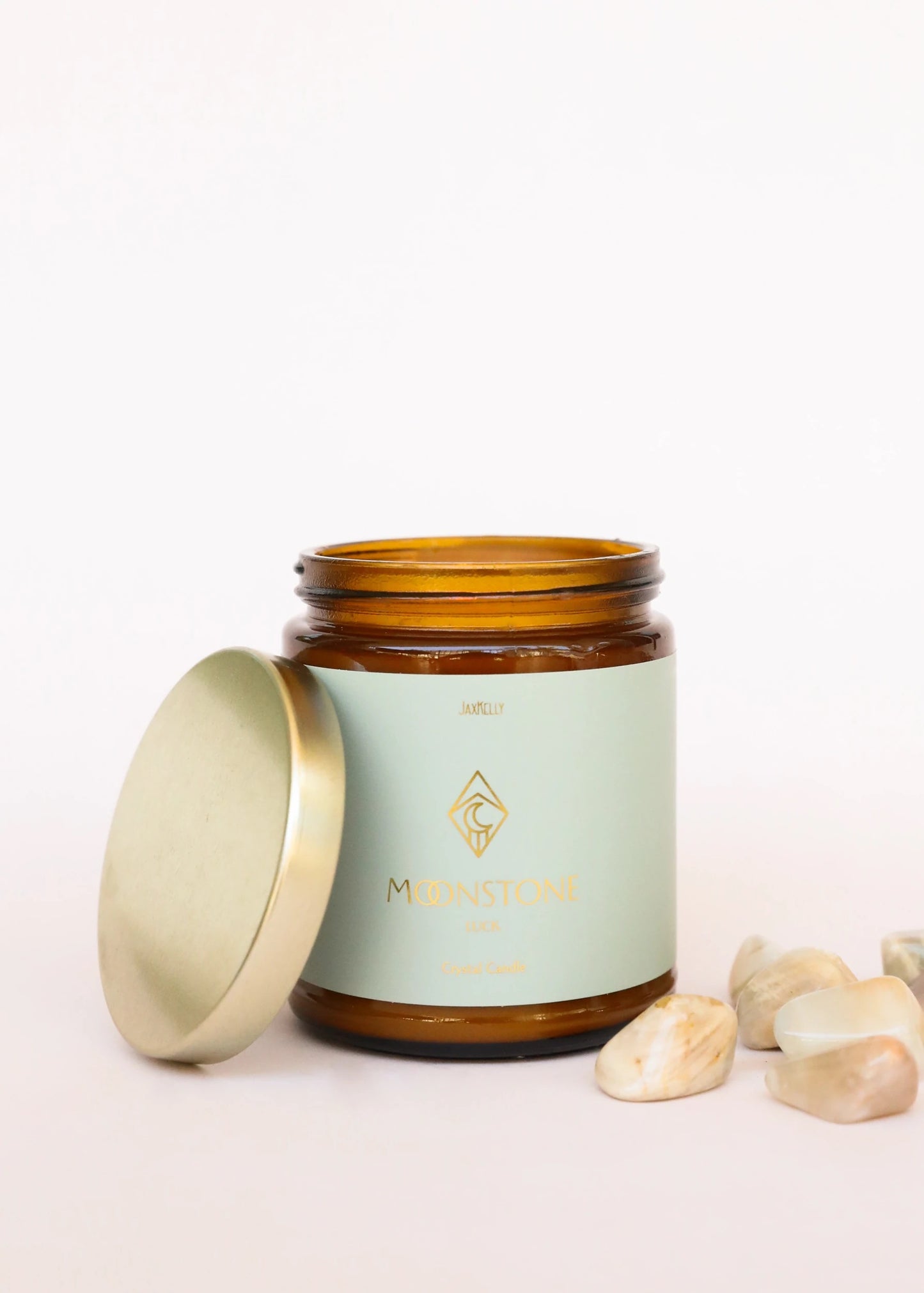 Amber Crystal Candle - Moonstone - Summer at Payton's Online Boutique