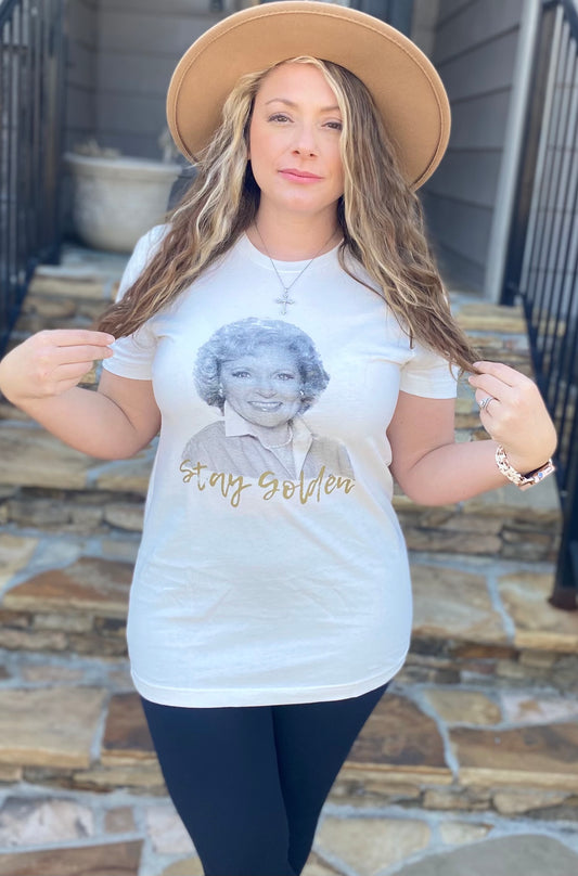Stay Golden Betty White Tee - Summer at Payton's Online Boutique