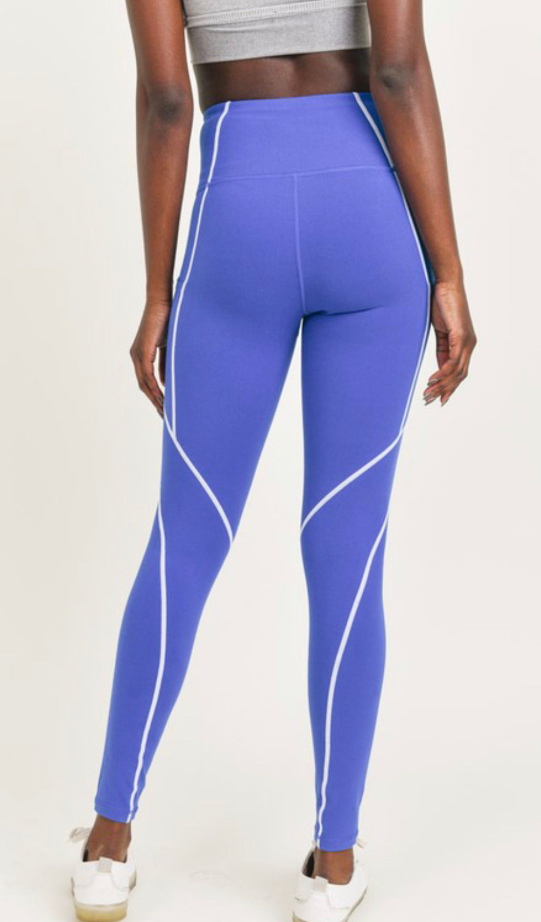Splice Highwaist Leggings with Contrast Seams - Summer at Payton's Online Boutique